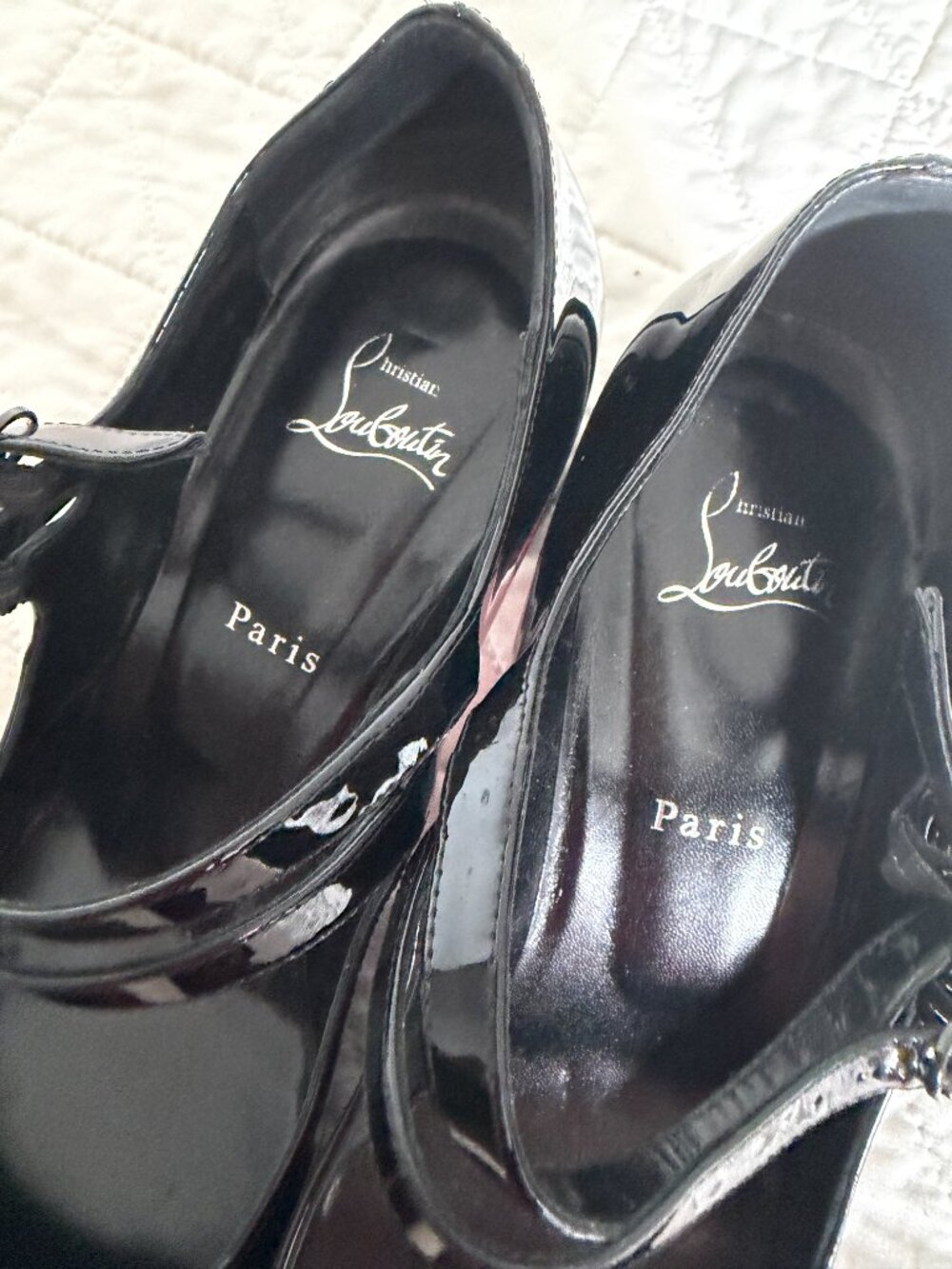 Christian Louboutin Miss Jane 55MM Patent Leather Pumps Size 42 - Picture 4 of 5